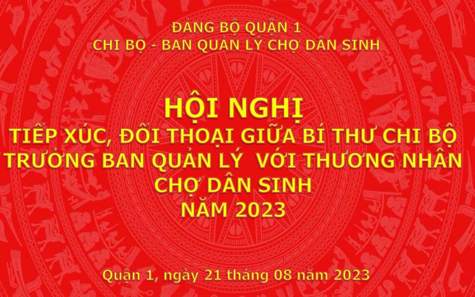 Hội nghị tiếp xúc, đối thoại giữa Phó bí thư Chi bộ, Trưởng ban quản lý với Thương nhân chợ Dân Sinh năm 2023